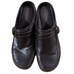 Easy Spirit ~ Brown Esdetrick Leather Clogs ~ Size 7